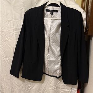 Kenzie Black Women's Blazer with Polka Dot Lining